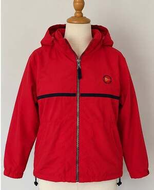 Vintage Gear for Sports Annapolis Yacht Club Red Hooded Windbreaker Jacket S
